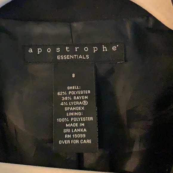 Long, fitted black blazer from Apostrophe. Excellent condition. - Picture 2 of 5